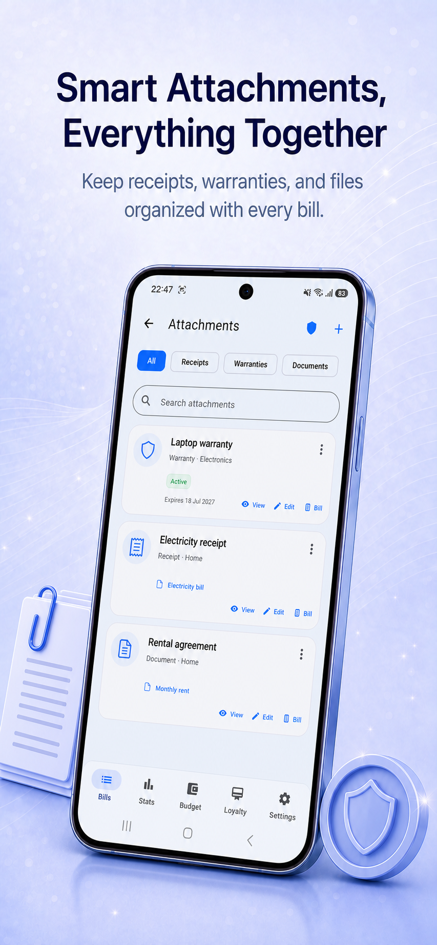 Smart Attachments in Billiary for Android